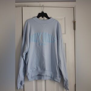 Daily Drills Monochrome Pastel Blue Crewneck Sweatshirt